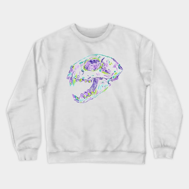 2021 03 skulls cat Crewneck Sweatshirt by Katherine Montalto